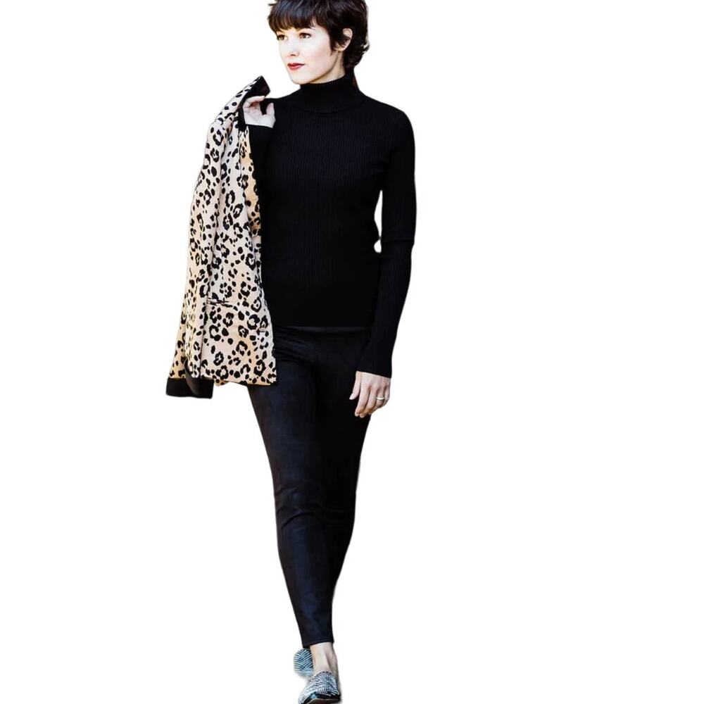 Chaser black faux suede leggings S